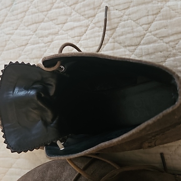 Franco sarto sz 9 olive green suede bootie shoe - Picture 5 of 9